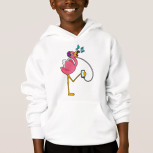 Flamingo en Music with Headphone