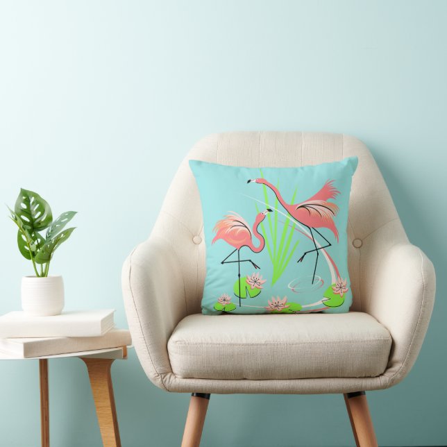 Flamingo Fandango Duo tirar almohada rosa hacia at (Silla)