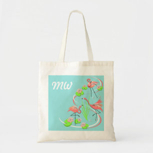 Flamingo Fandango Monograma bolsa de té