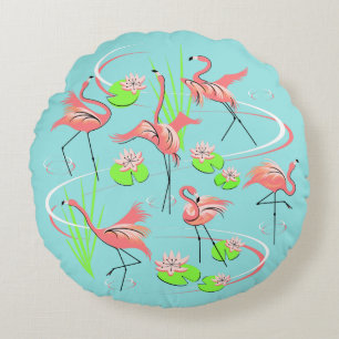 Flamingo Fandango tirar almohada rosa hacia atrás