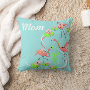 Flamingo Fandango Trio Mamá lanza almohada multi-b