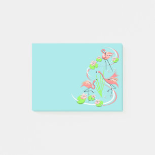 Flamingo Fandango Trio nota post-it horizontal