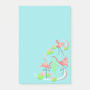 Flamingo Fandango Trio nota post-it vertical