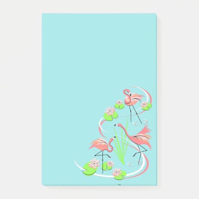 Flamingo Fandango Trio nota post-it vertical (Anverso)