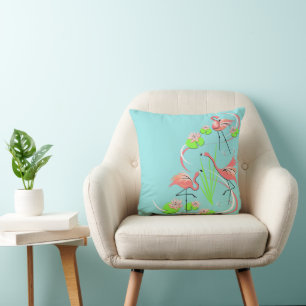 Flamingo Fandango Trio tirar almohada rosa de vuel
