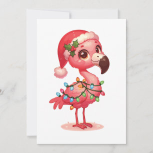 Flamingo Feliz Navidad Invierno Animales Flamingos