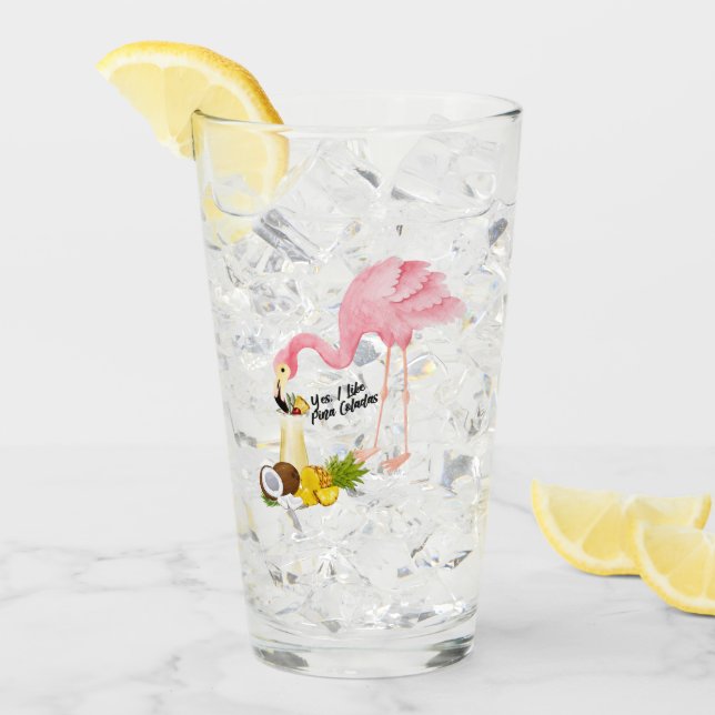 Flamingo gracioso como Pina Coladas (Anverso (hielo))
