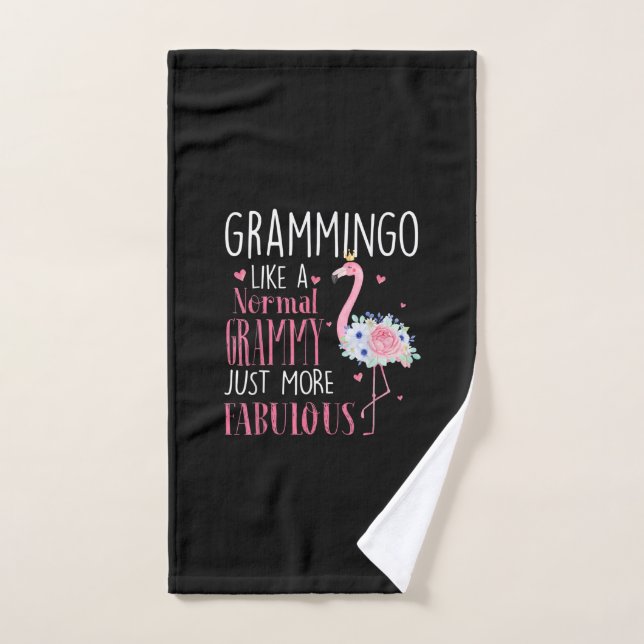 Flamingo Grammingo Como Un Regalo Grammy Normal Gr (Toalla de mano)