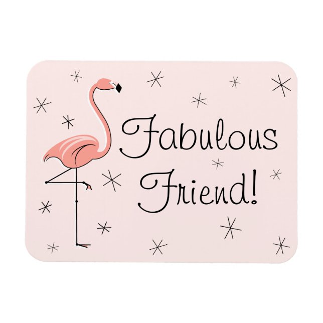 Flamingo Imán de Amigo Rosa Fabuloso flexible (Horizontal)