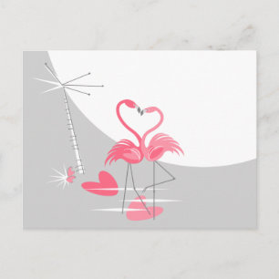 Flamingo Love Large Moon postal