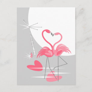Flamingo Love Large Moon postal