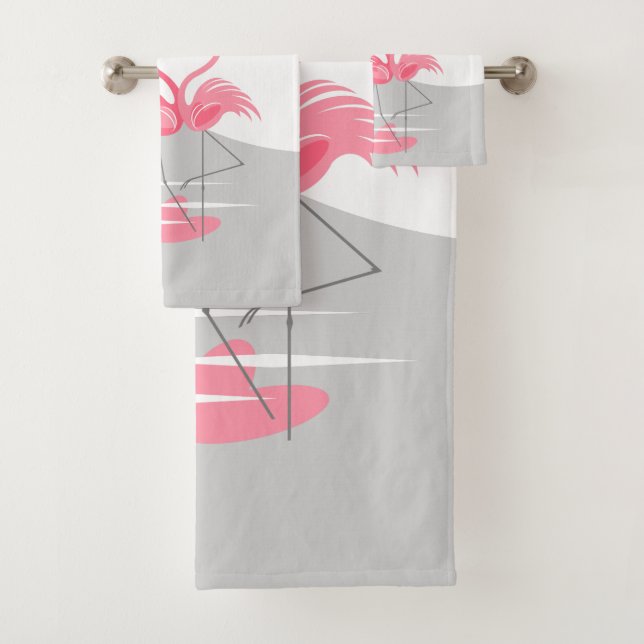Flamingo Love Large Moon towset (In situ)