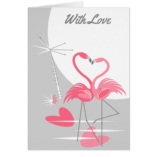 Flamingo Love Large Moon With Love texto (Frente)