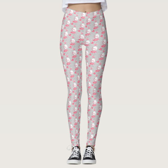 Flamingo Love Tiled leggings (Anverso)
