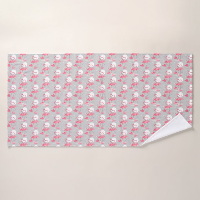Flamingo Love Toalla de baño de baldosas (Toalla de baño)