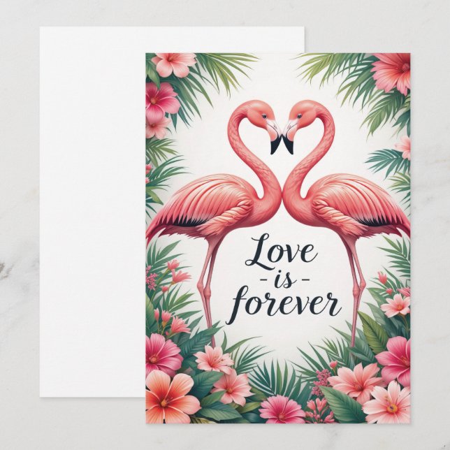 Flamingo Love Tropical Decour (Anverso / Reverso)
