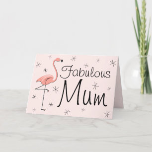 Flamingo Mamá rosa fabulosa! tarjeta de la madre