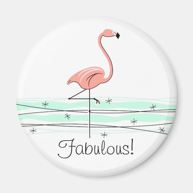 Flamingo Ocean Fabulous imán (Frente)