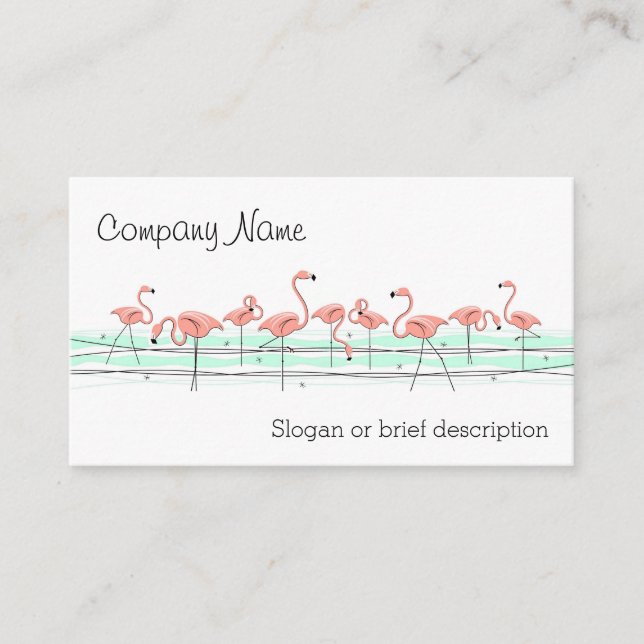 Flamingo Ocean Line tarjeta de visita (Anverso)