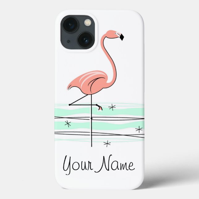 Flamingo Ocean 'Name' iPad Mini funda (Reverso)