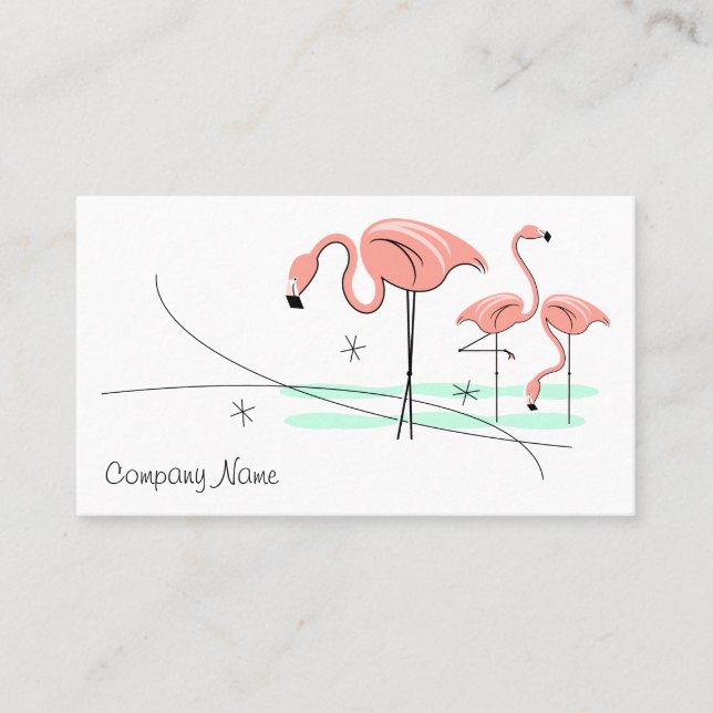 Flamingo Ocean Trio 3 tarjeta de visita (Anverso)