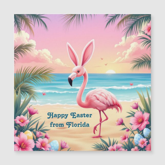 Flamingo Orejitas de Conejo Holi (Anverso)