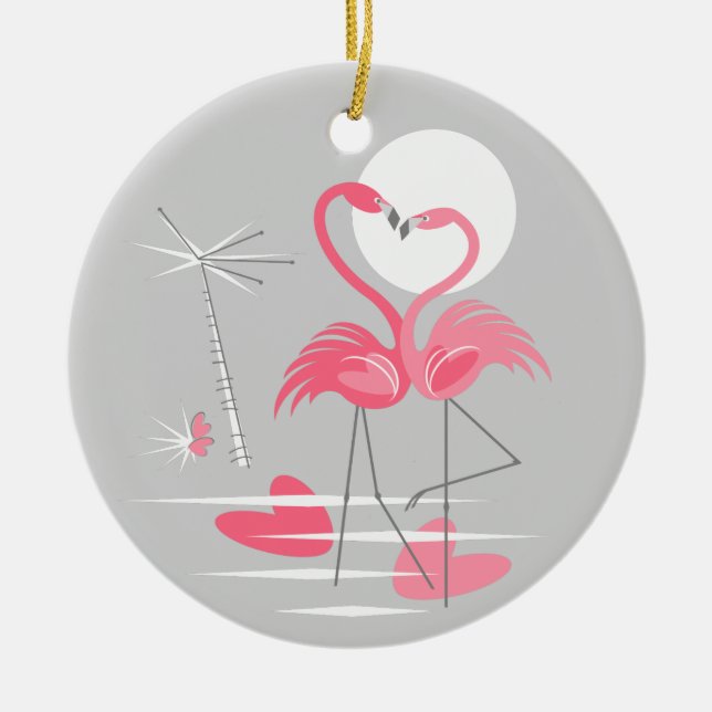 Flamingo Ornamento de amor (Frente)