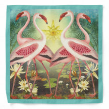 Flamingo Parade Bandana Adulto/Grande 22" x 22"