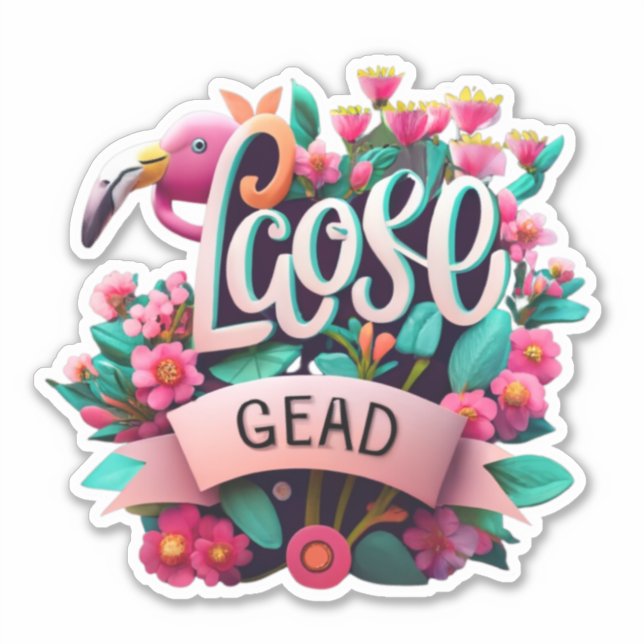 Flamingo Pegatinas por tu creatividad (Anverso)