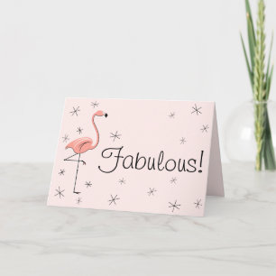 Flamingo Pink Fabulous! tarjeta de saludo
