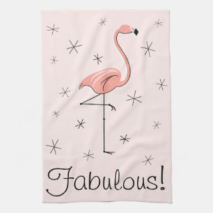 Flamingo Pink Fabulous! toalla de cocina