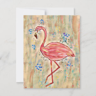 Flamingo Pintar tarjeta de felicitación Personalic