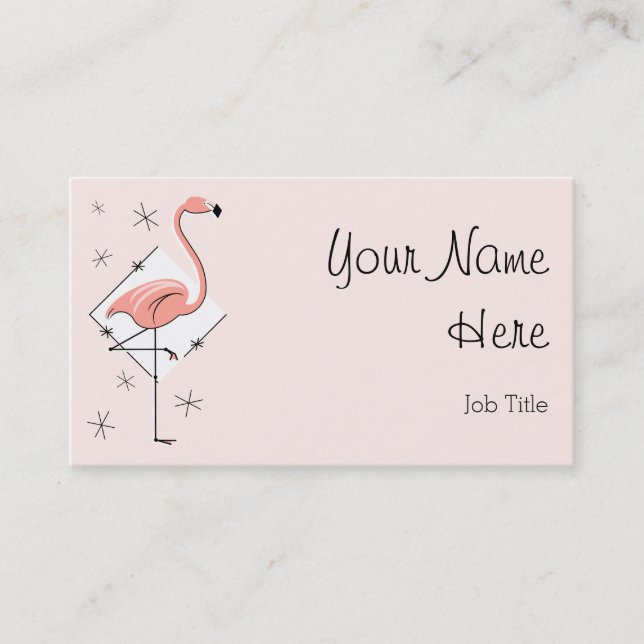 Flamingo Punto de partida de la tarjeta de visita  (Anverso)