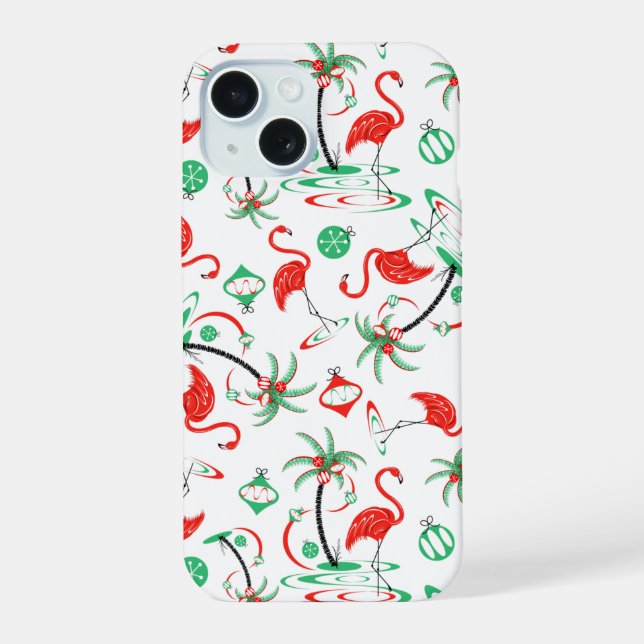 Flamingo Rojo de Navidad Multi iPhone (Reverso )