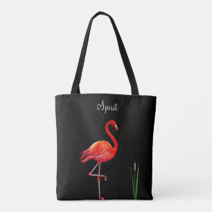 Flamingo Rojo en la bolsa de tocador negra