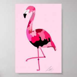 Flamingo rosa Arte moderno exótico