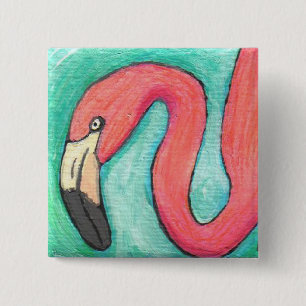 Flamingo rosa - botón tropical
