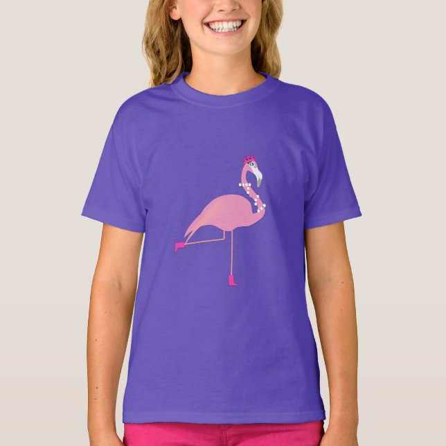 Flamingo rosa - Camiseta básica para Chicas (Anverso)
