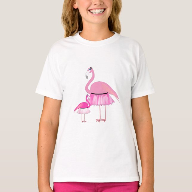 Flamingo rosa - Camiseta básica para Chicas (Anverso)
