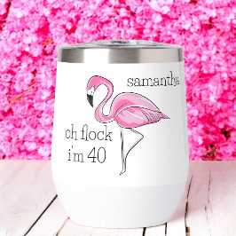 Flamingo rosa Oh Flock Tengo 40 años de Personaliz
