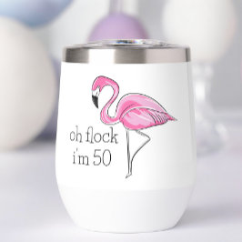 Flamingo rosa Oh Flock Tengo 50 años