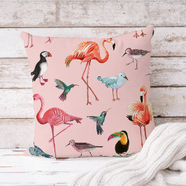 Flamingo rosa Tropical al aire libre | Almohada