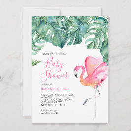 Flamingo rosa tropical Baby Shower,