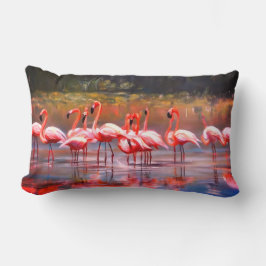 Flamingo rosado suave Almohada acentuadora
