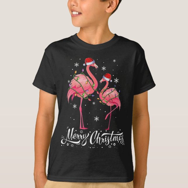 Flamingo Santa Navidades Luces Sweater Flamingo Ch (Anverso)