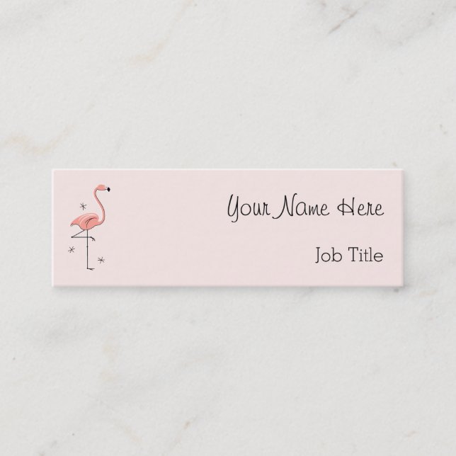 Flamingo Sensación de texto de la tarjeta de visit (Anverso)