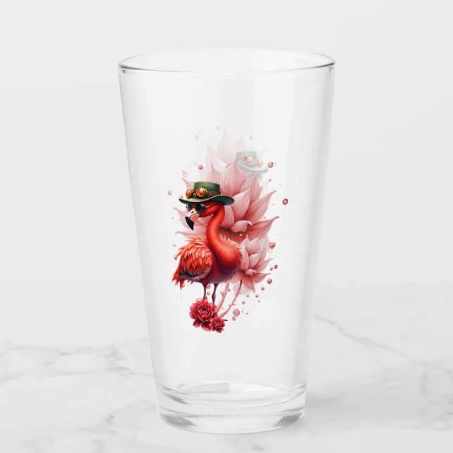 Flamingo Steampunk - Arte digital fantástico (Anverso)