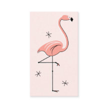Flamingo Tarjeta de visita rosa