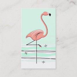 Flamingo tarjeta de visita verde