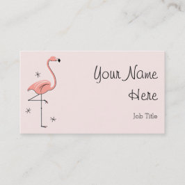 Flamingo Texto lateral de la tarjeta de visita ros
